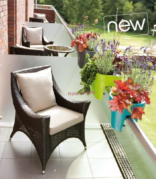 Truhlík na zábradlí  LOFLY railing DLOFR400 - 12,3 L, antracit
