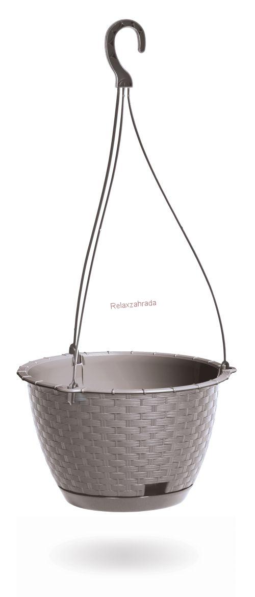 Květináč závěsný Ratolla Round DRLW240 mocca 4,85 L