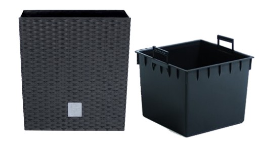 Květináč Rato low DRTS265L 15,8 L - antracit
